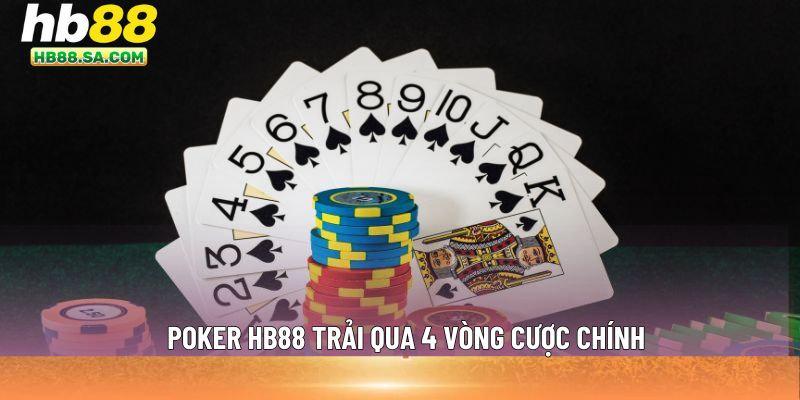 Poker HB88 trải qua 4 vòng cược chính
